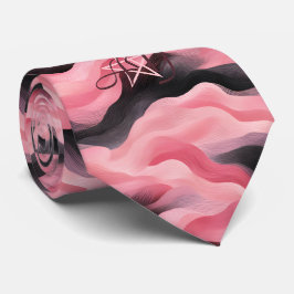 Skapa dina egna eleganta rosrosa ombre-vågor slips