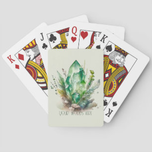 Skapa dina egna Emerald Grönt Crystals Casinokort