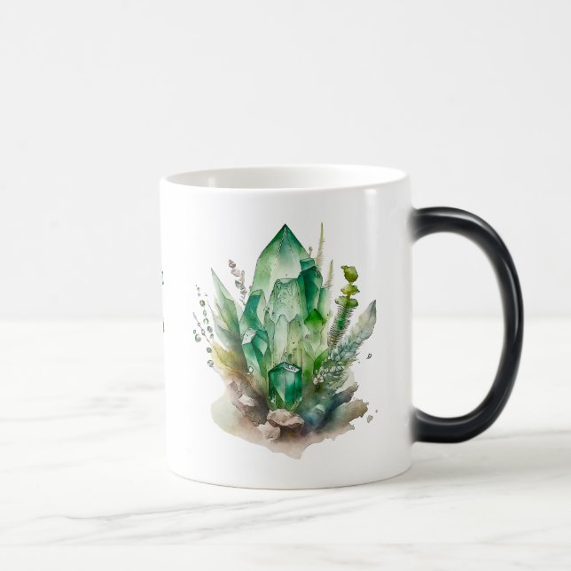 Skapa dina egna Emerald Grönt Crystals Magisk Mugg (Höger)