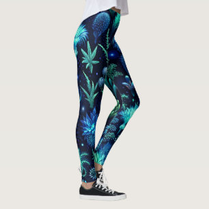 Skapa dina egna eteriska tealblå vildblommor leggings
