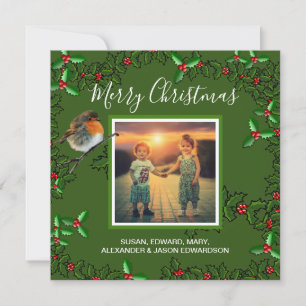 Skapa dina egna familjefotografier i God jul Julkort
