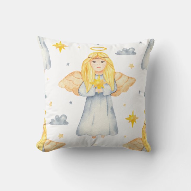 Skapa dina egna Färg Choice Hearts & Stars Änglar Kudde (Framsida)