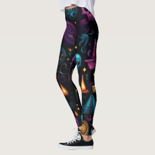 Skapa Dina Egna Färgglada Symboler & Dödskallar Sv Leggings