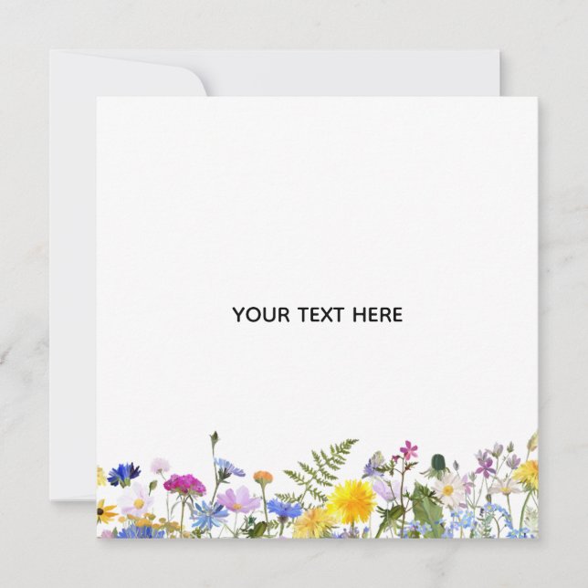 Skapa Dina Egna Färgrika Blommor  Inbjudningar (Framsida)