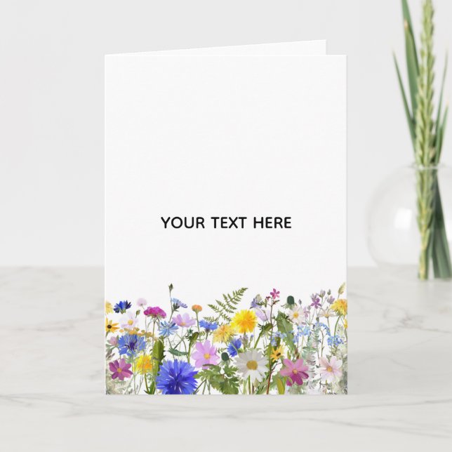 Skapa Dina Egna Färgrika Blommor  Kort (Framsida)