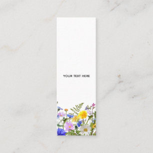 Skapa Dina Egna Färgrika Blommor Mini Visitkort