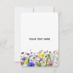 Skapa Dina Egna Färgrika Blommor Tack Kort