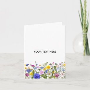 Skapa Dina Egna Färgrika Blommor Tack Kort