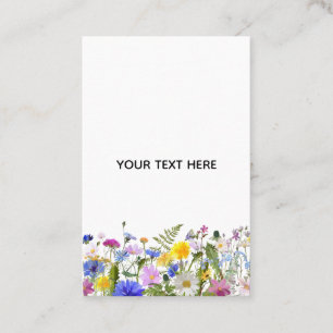 Skapa Dina Egna Färgrika Blommor Visitkort