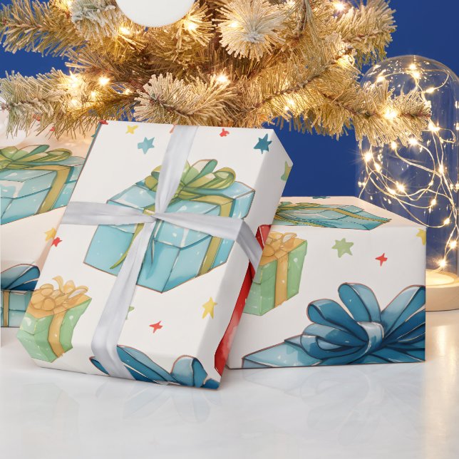 Skapa dina egna färgstarka julboxar och -bin presentpapper (Helgdagar)