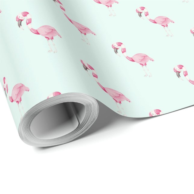 Skapa Dina Egna Färgval Pepparkotsflamingos Presentpapper (Rulle Hörn)