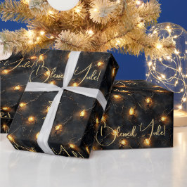 Skapa dina egna festliga lysande julkulor svarta presentpapper