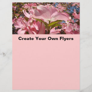 Skapa dina egna flygblad Rosa Dogwood Blommor Kont