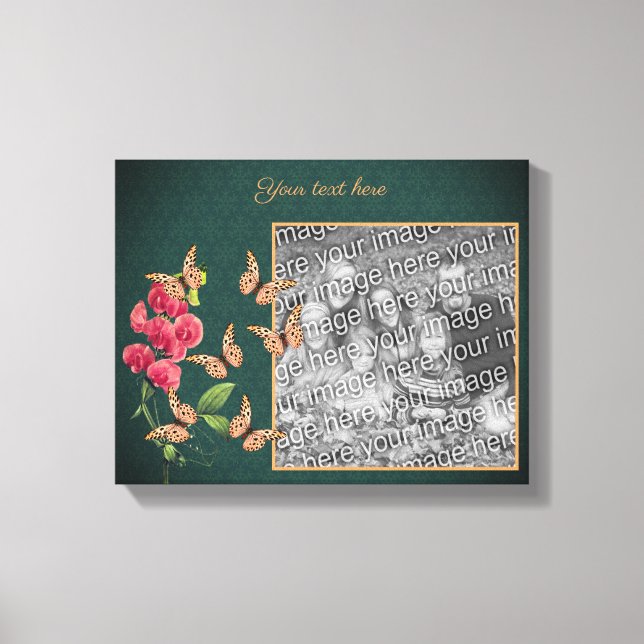 Skapa dina egna fotomatflugor och blomma Ram Canvastryck (Framsida)