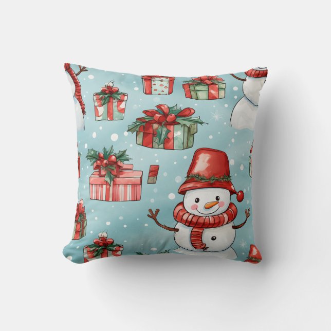Skapa dina egna glada snömän kudde (Framsida)