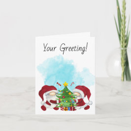 Skapa dina egna God jul Träd-gnomer Helgkort