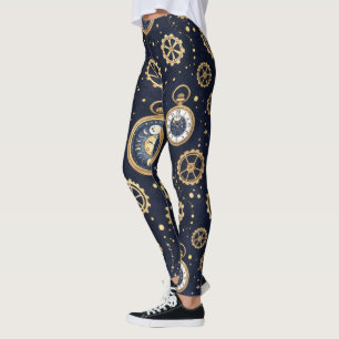 Skapa Dina Egna Golden Gears Ur Blåa Leggings