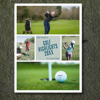 Skapa dina egna golfhöjdpunkter fotoinlägg vykort