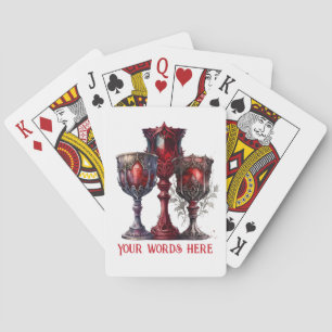 Skapa dina egna gotiic Red Chalices Casinokort