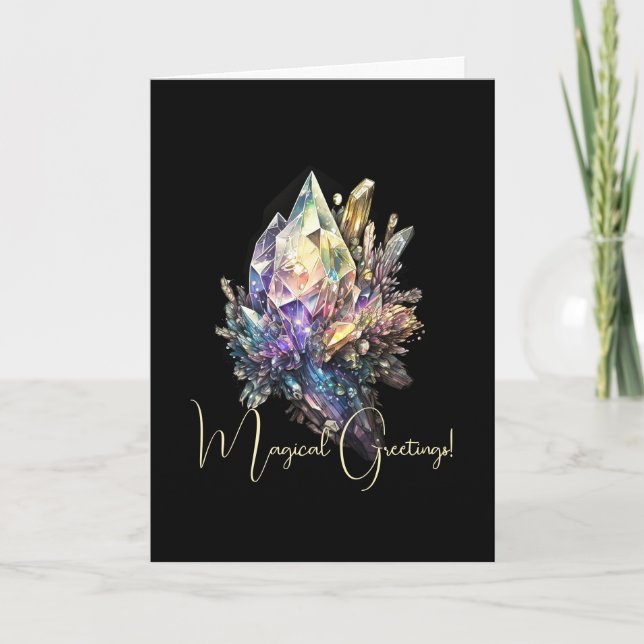 Skapa dina egna Gult Crystals Kort (Framsida)