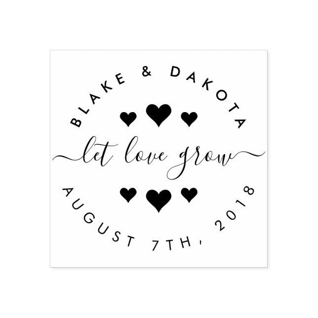 Skapa dina egna hjärtan och låt Kärlek växa Bröllo Stämpel (Tryck)