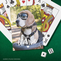 Skapa Dina Egna Hundnamn Foto Spelkort