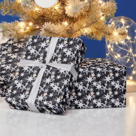 Skapa Dina Egna Hygge Silver, Vitt, Guld Stjärnor Presentpapper