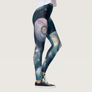 Skapa dina egna iridiserande spiralbubblor teal leggings