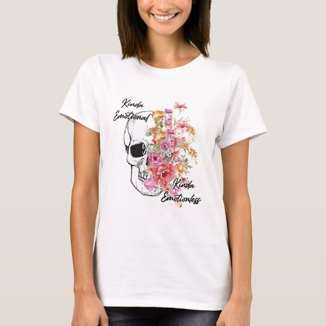 Skapa dina egna Känslor-skullblommor T Shirt (Framsida)