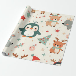 Skapa Dina Egna Kawaii Vänliga Vinterdjur Presentpapper