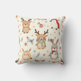Skapa dina egna Kawaii Winter Friends Animals Kudde