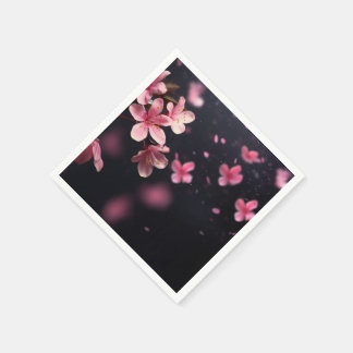 Skapa dina egna körsbärsblomningar pappersservett