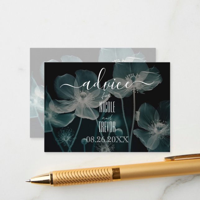 Skapa dina egna ljusblå röntgenblommor rådkort (Fram/Back In Situ)