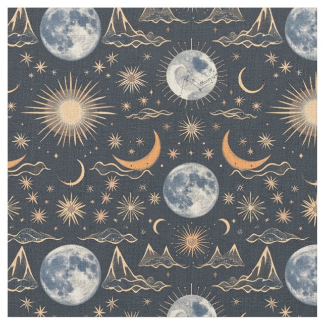 Skapa dina egna Lunar Cloudscapes Celestial Tyg (Närbild)