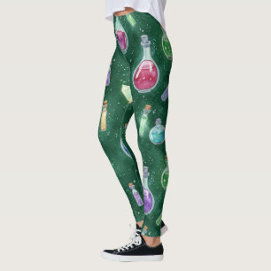 Skapa Dina Egna Magiska Drycker Kristaller Grön Leggings