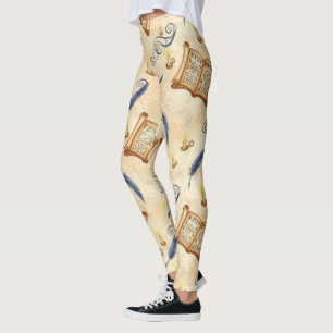 Skapa Dina Egna Magiska Spellsvågar Fjäderpennor Leggings