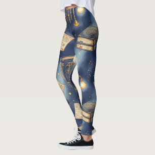 Skapa Dina Egna Magiska Spelstudier Blå Leggings