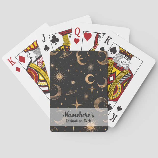 Skapa dina egna månar och planeter Celestial Casinokort (Baksidan)