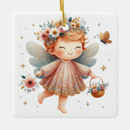 Skapa dina egna mousserande Daisy Angel Julgransprydnad Keramik