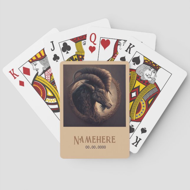 Skapa dina egna Noble Ram Aries Casinokort (Baksidan)