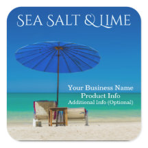 Skapa dina egna produktetiketter Beach Theme