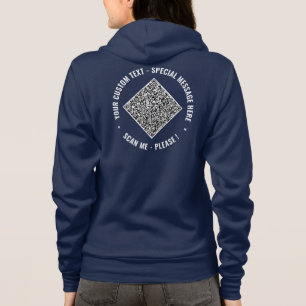 Skapa dina egna QR-kodshoodisar med personlig text T Shirt