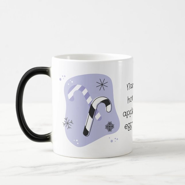 Skapa dina egna retro lila sockerdrag Christmas Magisk Mugg (Vänster)