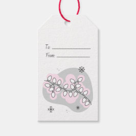 Skapa Dina Egna Retro Strängljus Jul Presentetikett