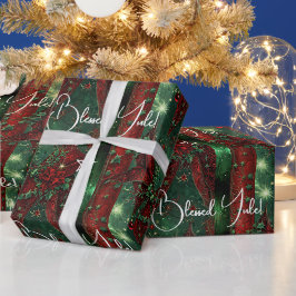 Skapa dina egna röda gröna jul holly band buntar presentpapper
