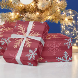 Skapa dina egna rödrandiga snöflingor presentpapper