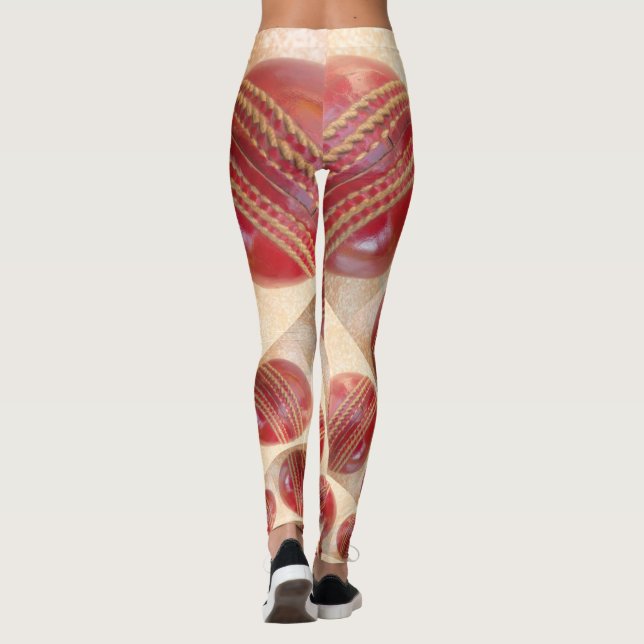 Skapa dina egna roliga boll-cricketsporter leggings (Baksida)