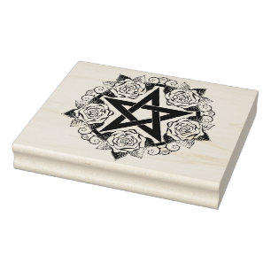 Skapa Dina Egna Rosblommor Pentagram Blommig Stämpel