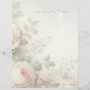 Skapa dina egna shabby chic kålrosor blommor brevhuvud