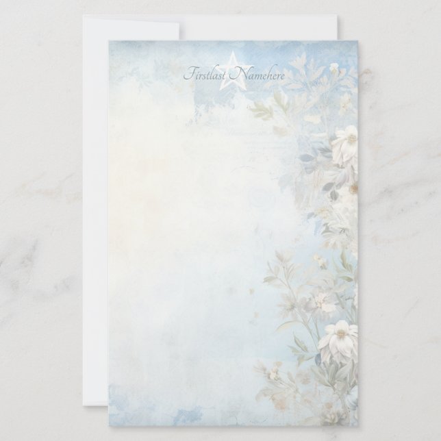 Skapa Dina Egna Shabby Chic Vildblommor Brevpapper (Framsida)